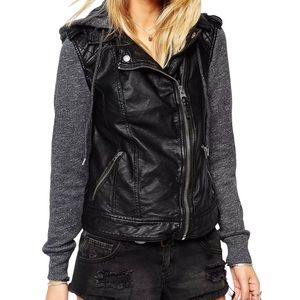 J2 JuJu faux leather Moto jacket